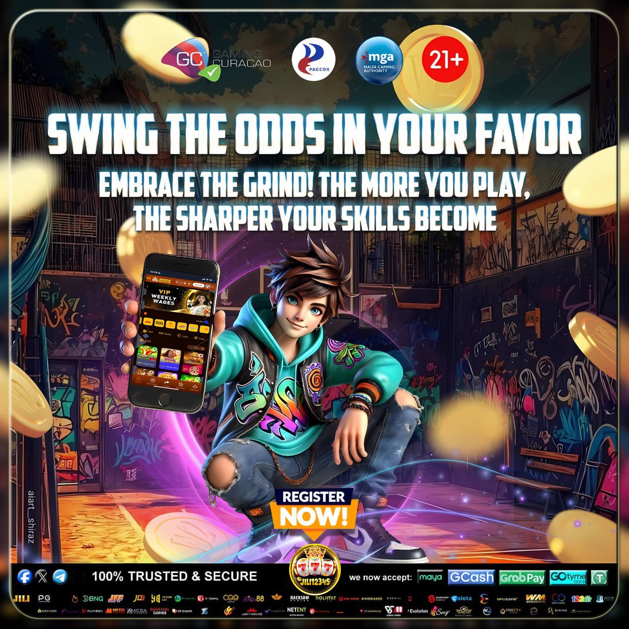Imagem de aviso de jogo responsável